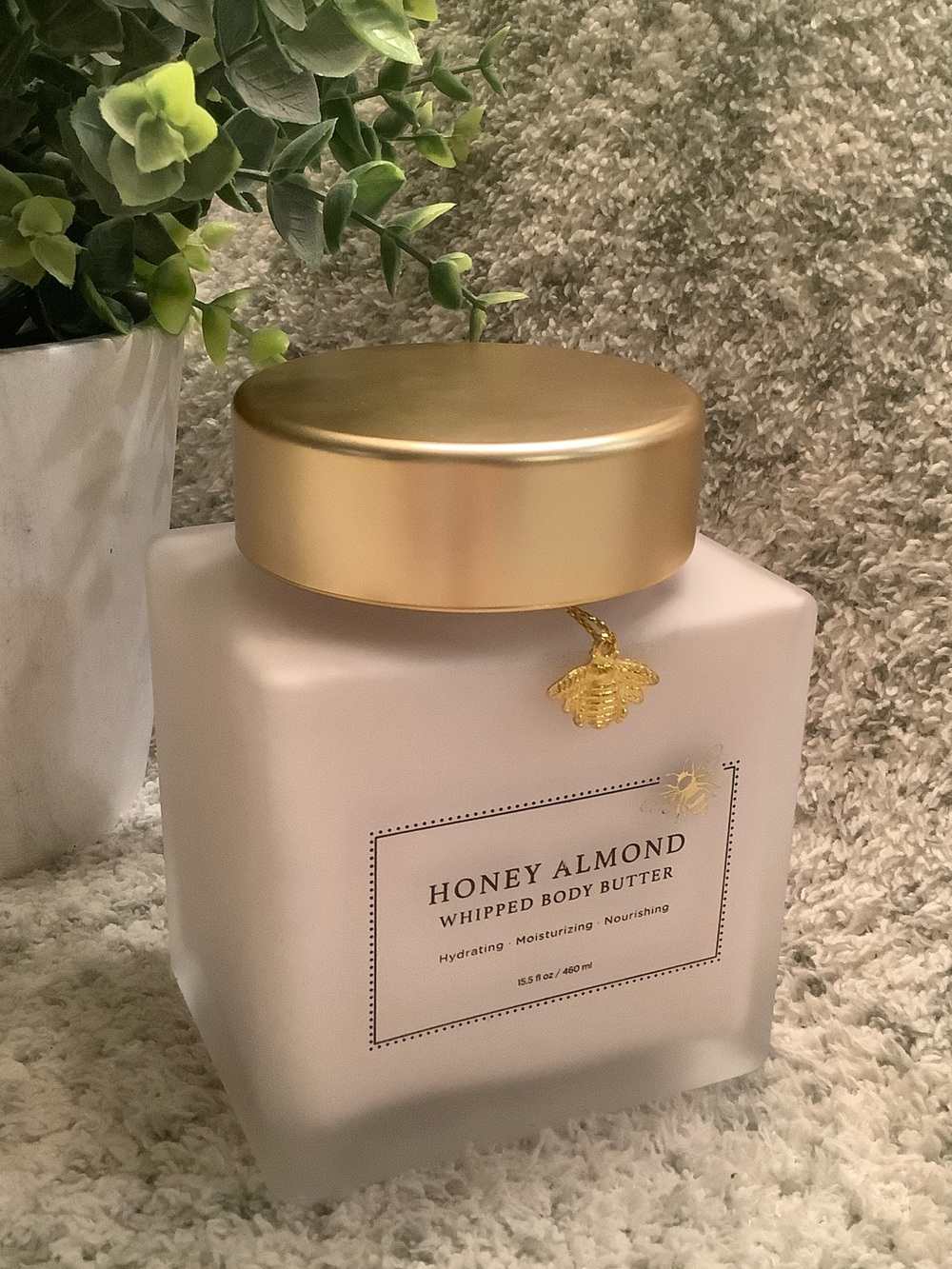 Honey Almond Scented Whipped Body Butter NWT 15.50oz XL glass jar - Picture 12 of 12